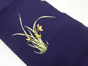 塩瀬金彩草花模様名古屋帯